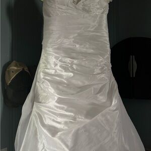 Elegant White Satin Gown